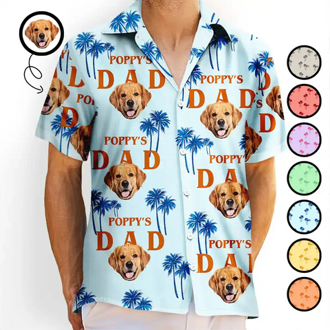 Custom Photo Best Dog Dad - Personalized Hawaiian Shirt