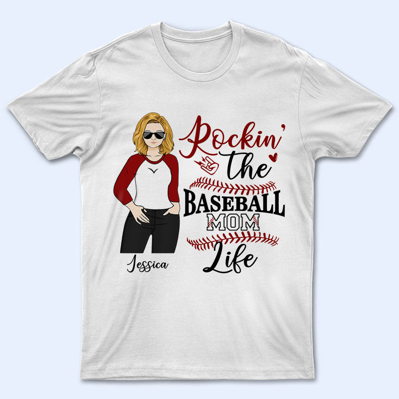 mount Er velkendte Lejlighedsvis Rockin' The Baseball Mom Life - Mother Gift - Personalized Custom T Sh -  Wander Prints™
