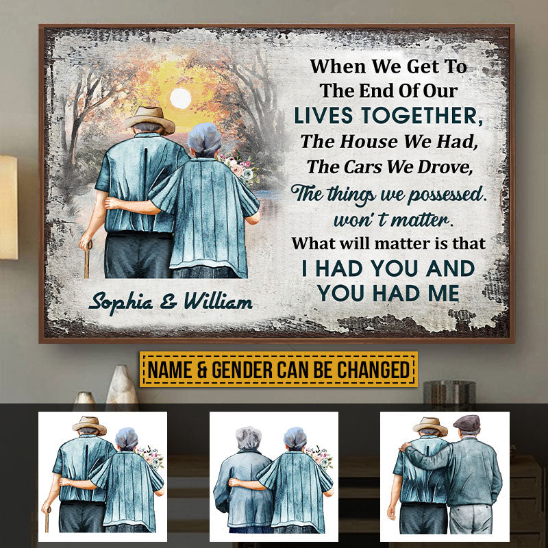 Personalized Family Pride Old Couple When We Get Custom Poster