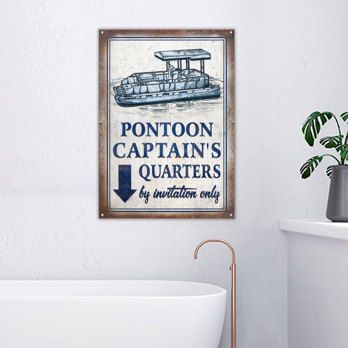 Pontoon Captain Quarters Customized Classic Metal Signs - Wander Prints™