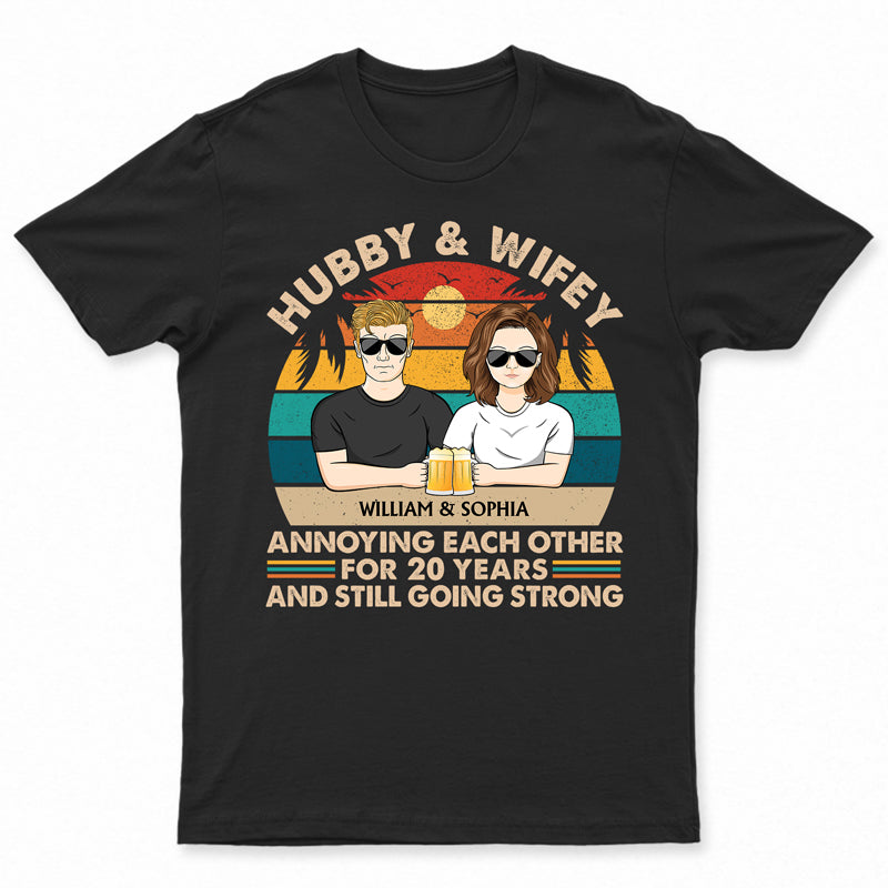 Hubby And Wifey Annoying Each Other - Anniversary Gift For Couples - P ...