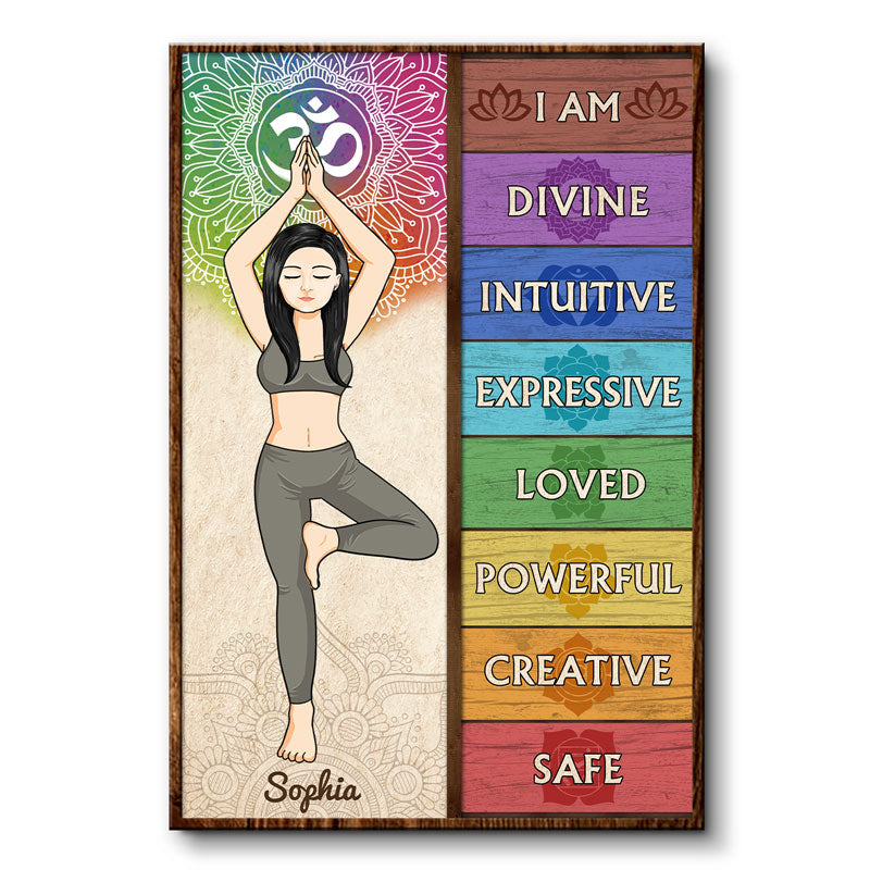 I Am Divine Intuitive Expressive Loved - Gift For Yoga Lovers - Person ...