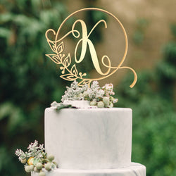 Customised Monogram Wedding Cake Topper Letter K Globalwedding