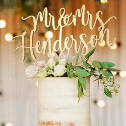 Personalised Wedding Cake Topper Mr And Mrs Henderson Globalwedding