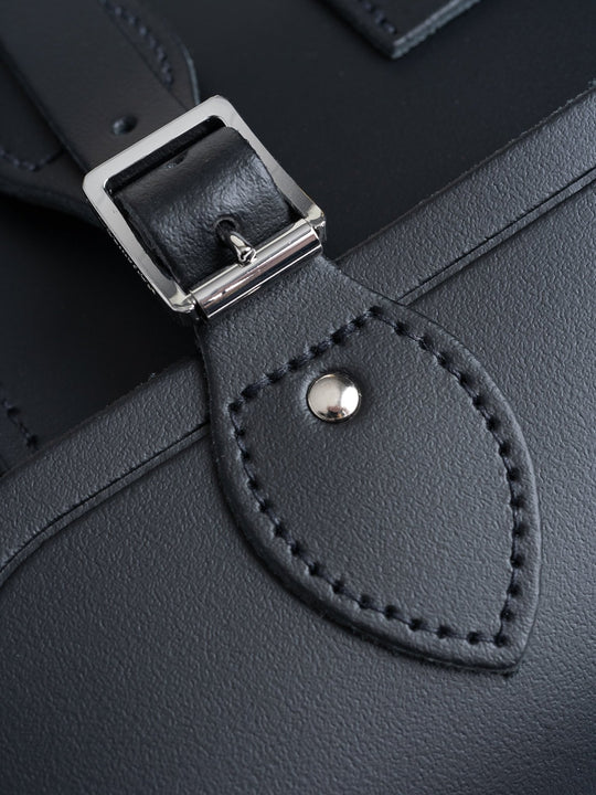 13 Inch Satchel Black Leather Bag | Cambridge Satchel Co.