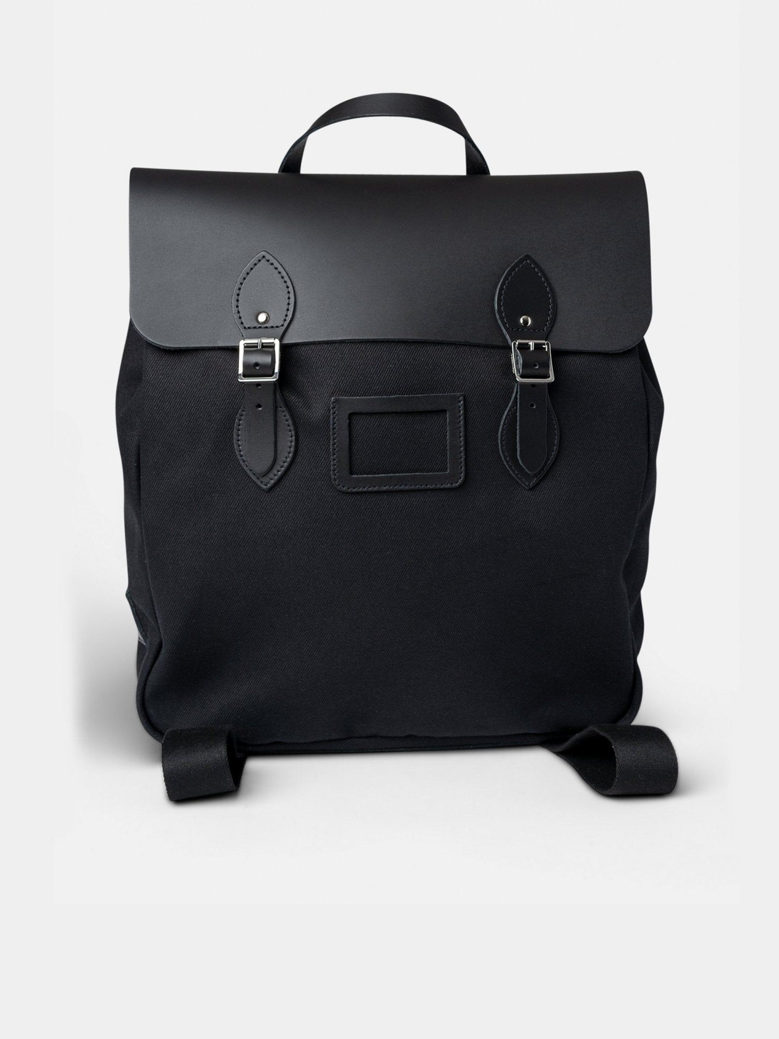 Steamer Leather Backpack - Black
