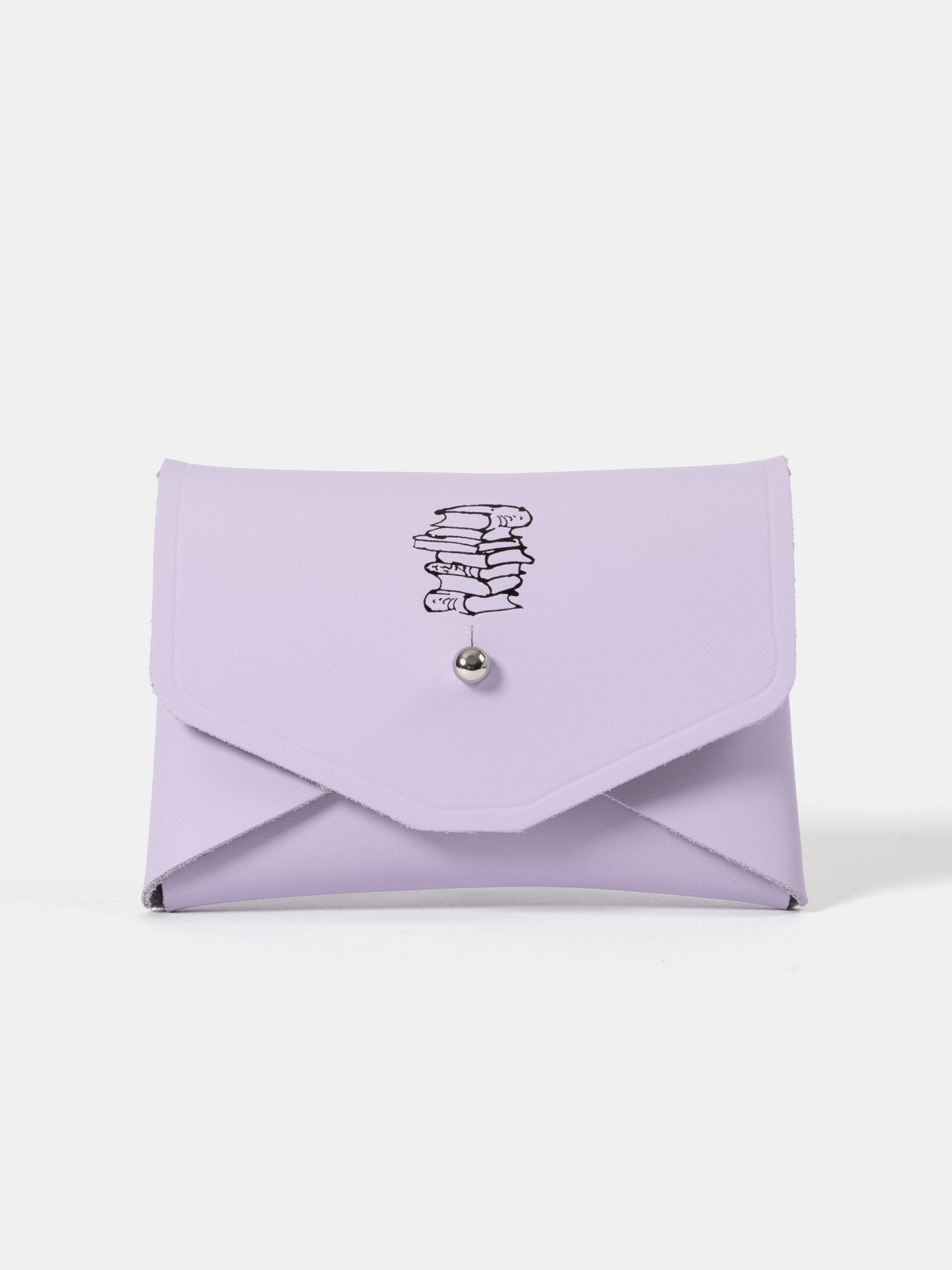 Fashionable Leopard Print & Rivet Decorated Large Capacity Clutch Bag /Wristlet/purse