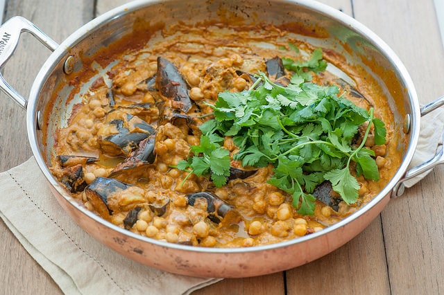 Vegetarian Recipes - Zest & Zing - Chickpea Eggplant Curry