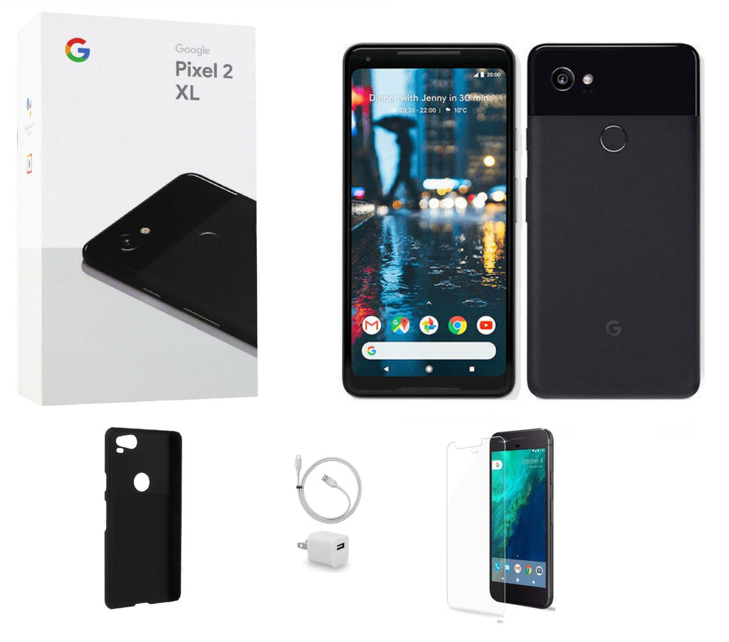 Google Pixel 2 Xl 64gb Or 128gb Factory Unlocked Bundle W Case Char 1sale Deals