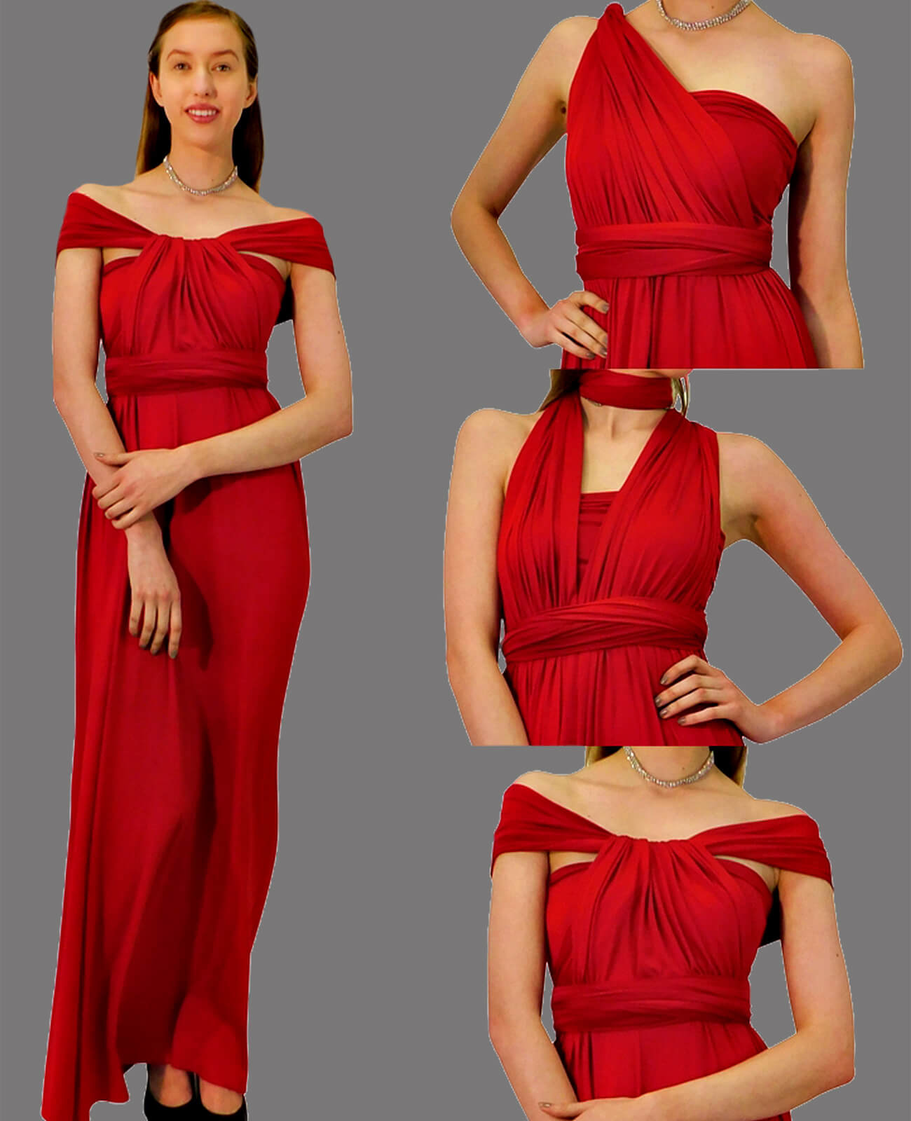 red infinity dress style