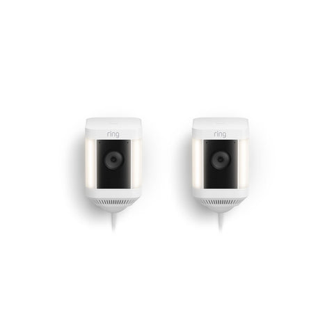 Ring Spotlight Cam Plus Plug-in par , Caméra surveillance extérieure  wifi sur secteur, vidéo HD, audio bidirectionnel, projecteurs LED, facile à  installer