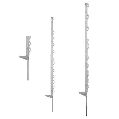 White Electric fence posts for horses