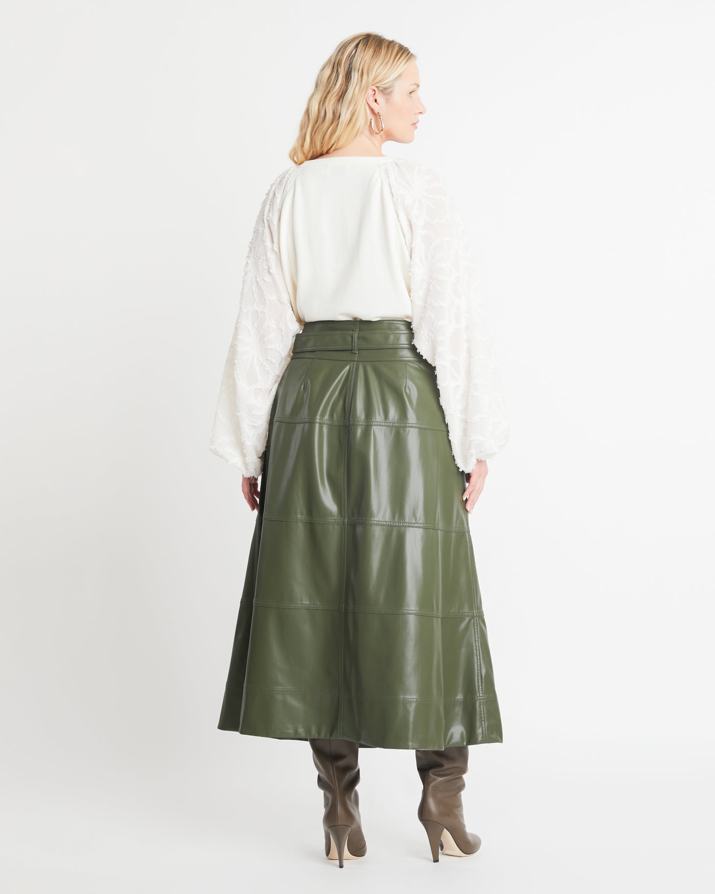 タニアテイラー レディース スカート ボトムス Hudson Faux Leather Midi-Skirt 