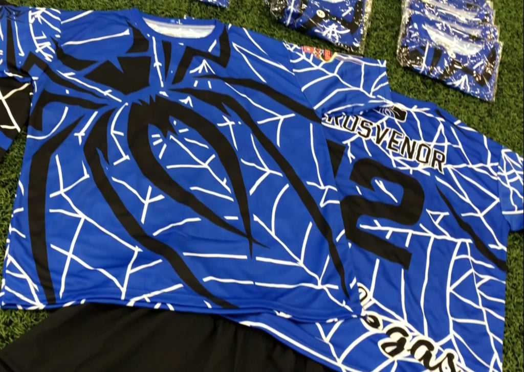Pre-Order* Spiderz Full Dye Jersey Buy In - Black/Carolina Blue/Silve –  Spiderz Sports