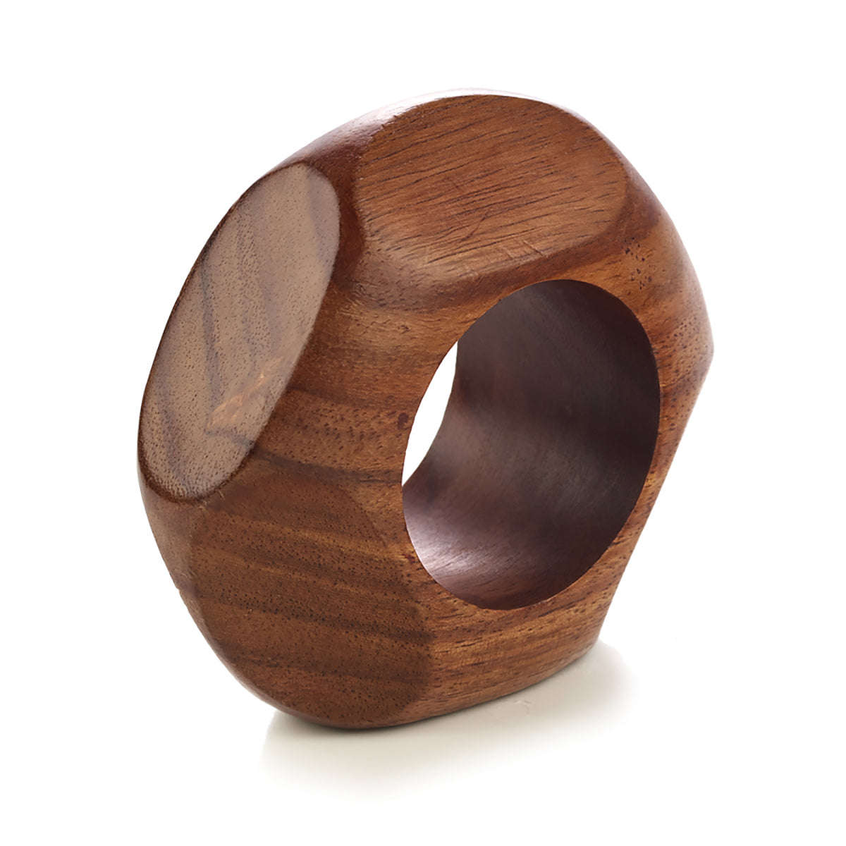 Interlink Wood Napkin Ring - Pack Of 4