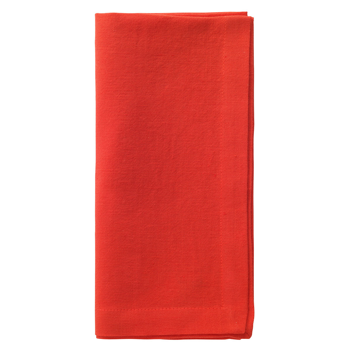 Bodrum Riviera Linen Dinner Napkins - Poppy , 22 x 22