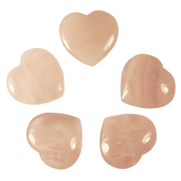 small rose quartz hearts