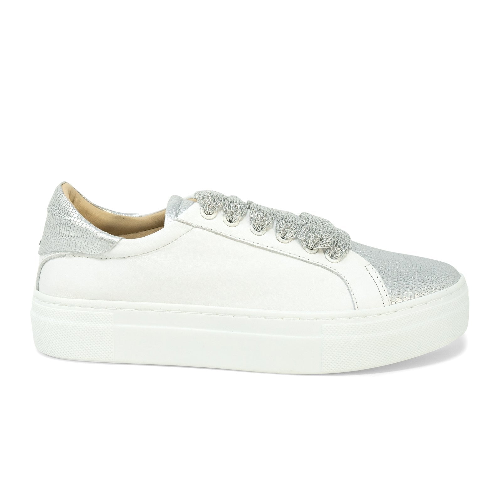 white memory foam sneakers