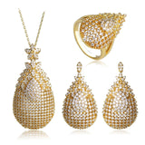 B*Charmed Bridal Collection* Dubai  Luxurious Micro Pave' two tone Jewelry Set.