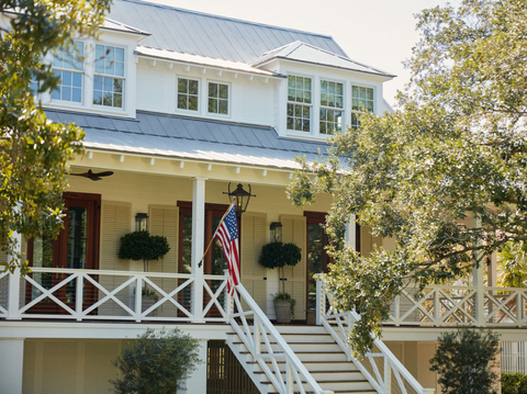 southern front porch with shutters