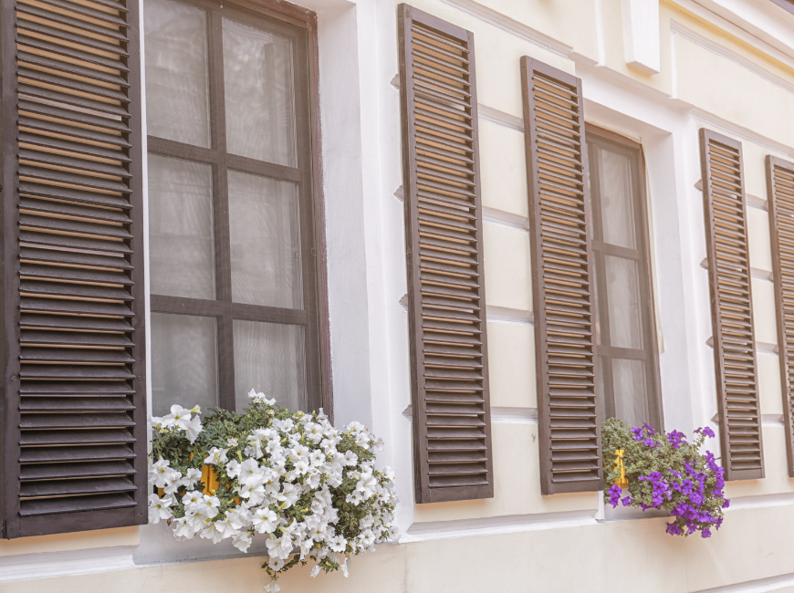 black louver shutters White House