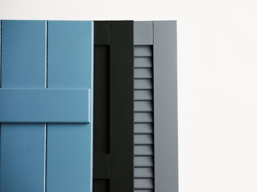 blue black and grey quality shutters