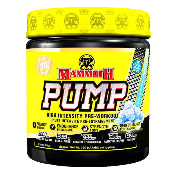 64 10 Minute Mammoth pump pre workout review for Six Pack