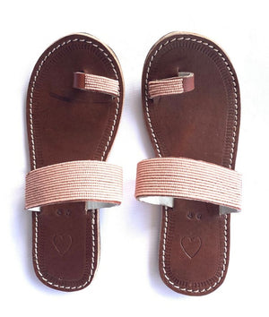 dusty rose flip flops