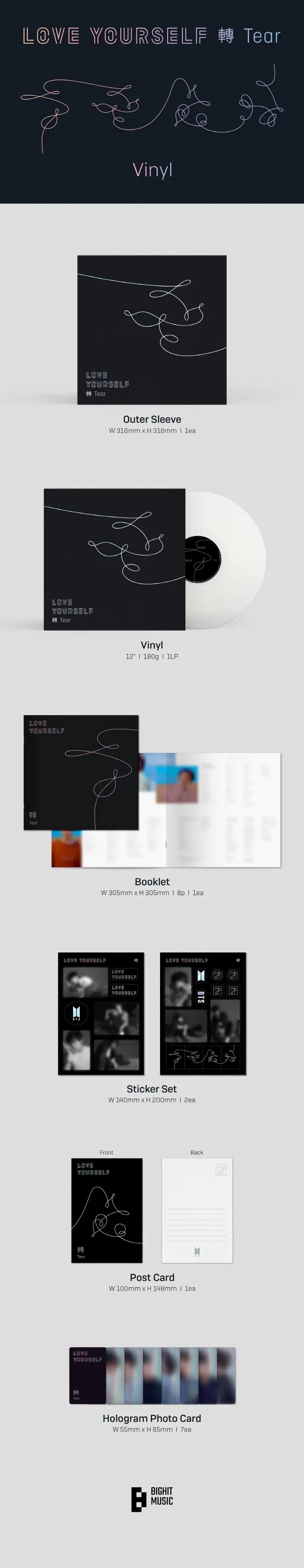 BTS  BTS 'LOVE YOURSELF 轉 'Tear'' Vinyl