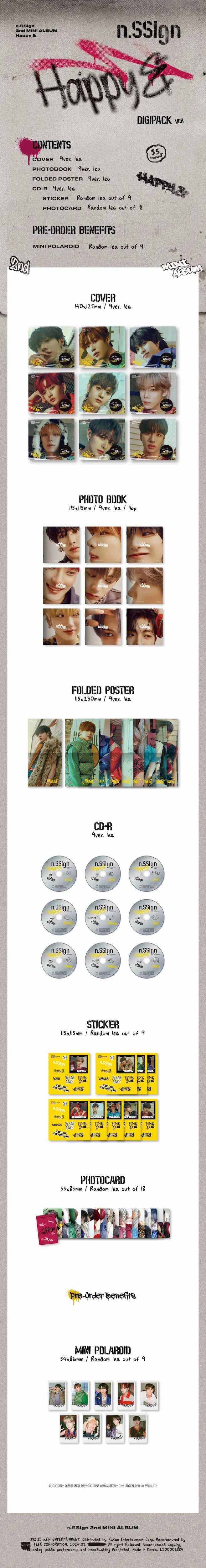 【希望者のみラッピング無料】 Album Mini 2nd n.SSign - Choice – Ver.) (Digipack & Happy K-POP・アジア
