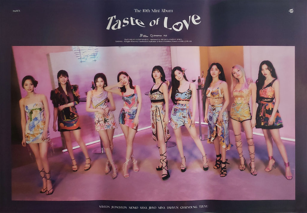 Twice 10th Mini Album Taste Of Love Official Poster Photo Concept Fa Choice Music La