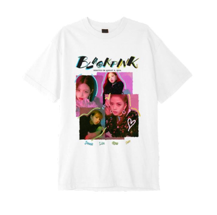 BLACKPINK YG Official Goods SQUAREUP BLACKPINK T-SHIRTS TYPE 2 (WHITE ...