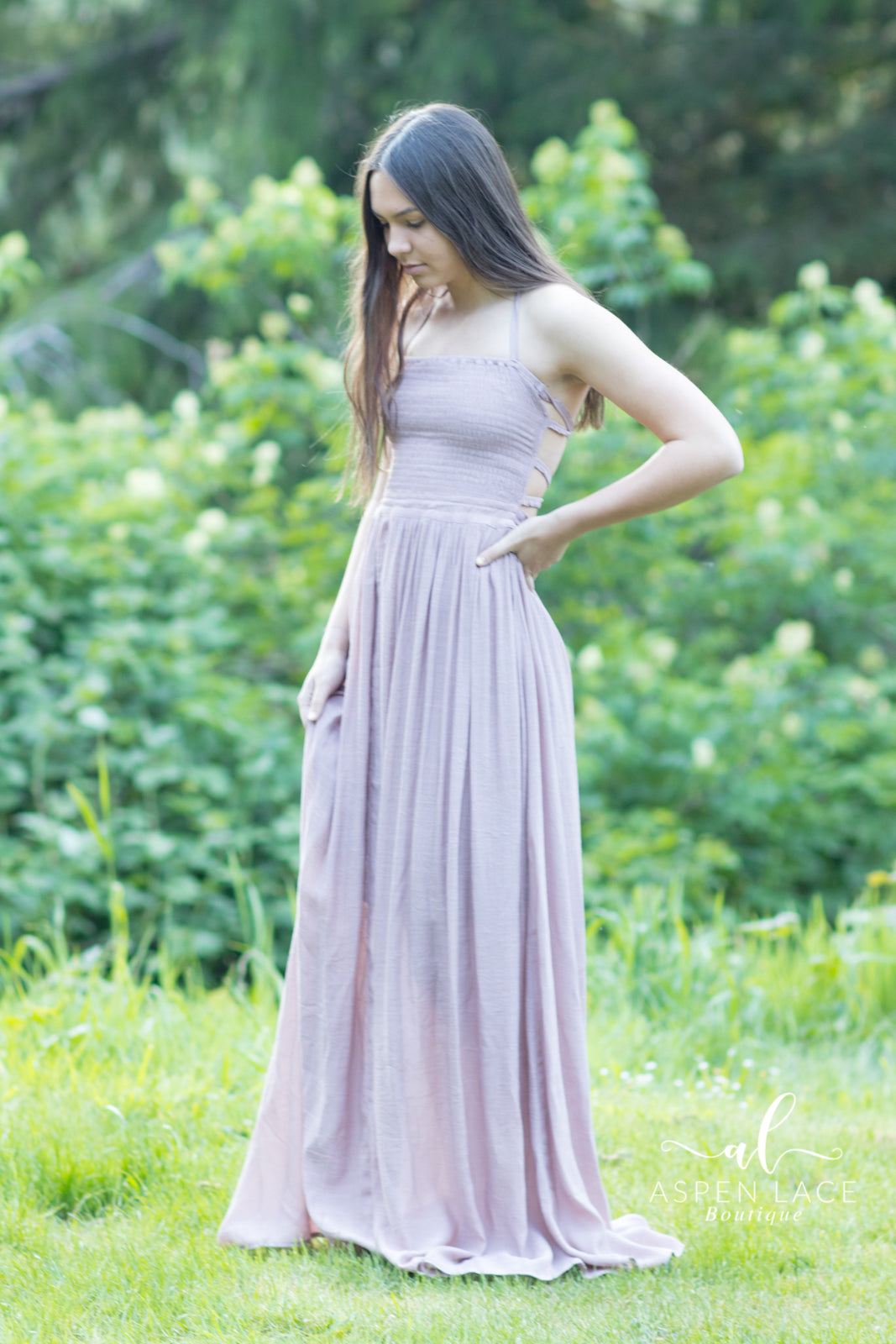 dark mauve maxi dress