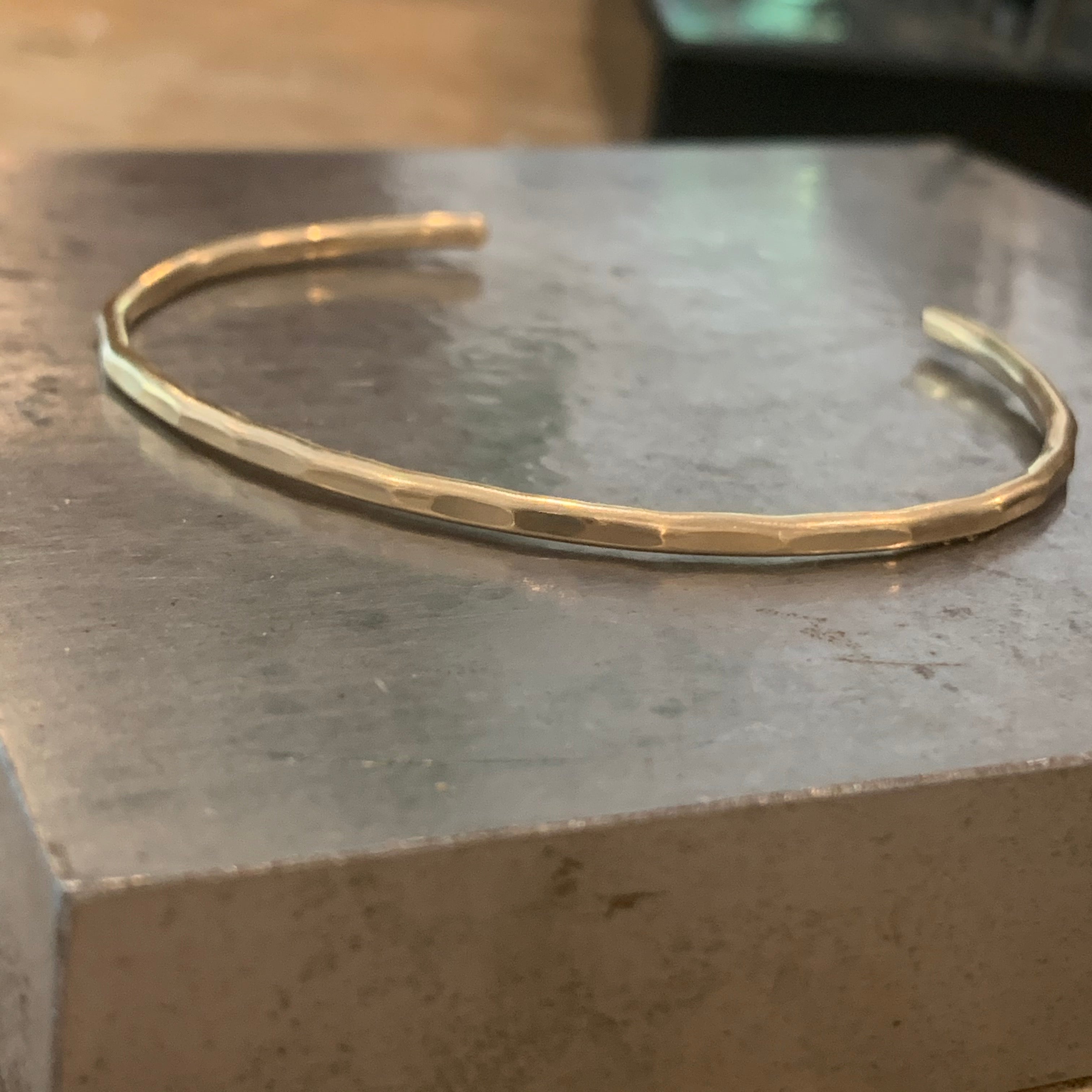 Simple Hammered Cuff