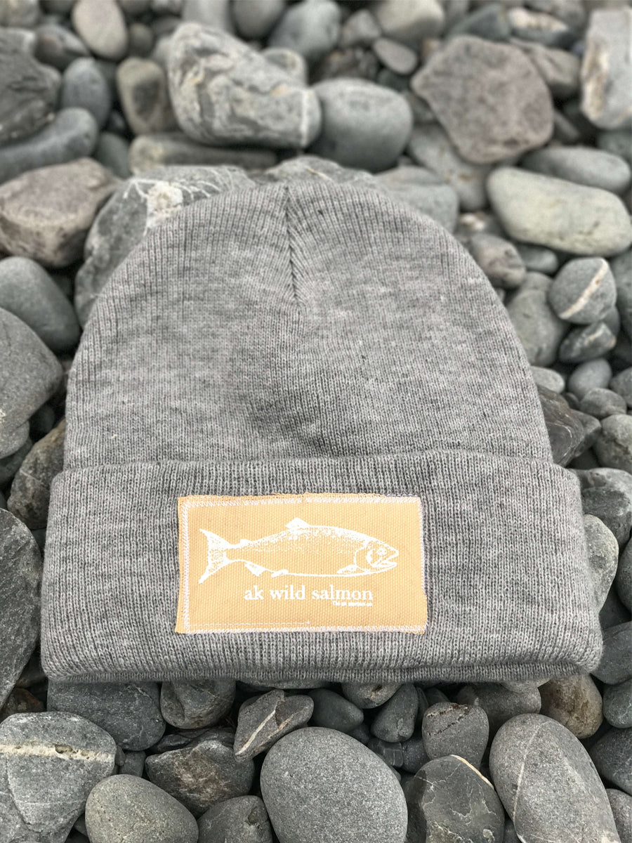 AK Wild Salmon Patch Beanie