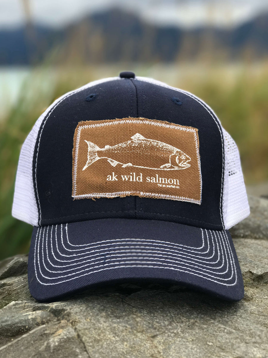 AK Wild Salmon Trucker Patch Hat
