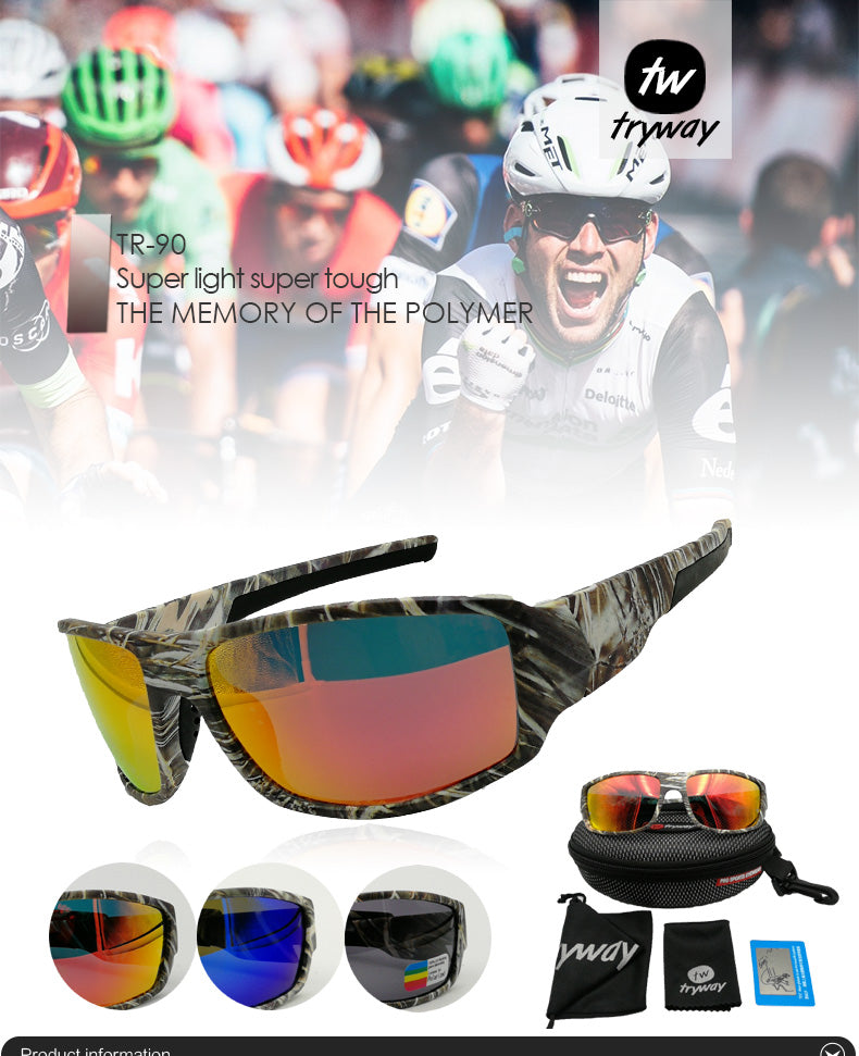 Polarized sunglasses men sport outdoor como frame moto cycling HD