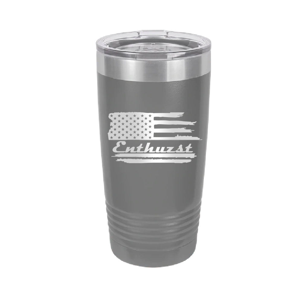 Download 20oz Enthuzst Flag Laser Engraved Tumbler