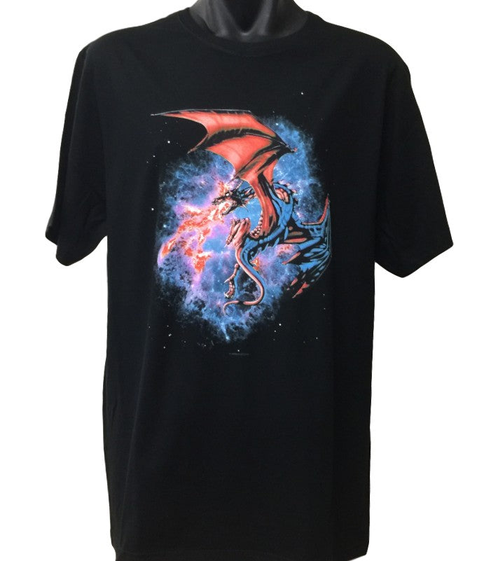 Space Dragon T-Shirt (Black, Regular and Big Sizes) | BigTees Australia ...