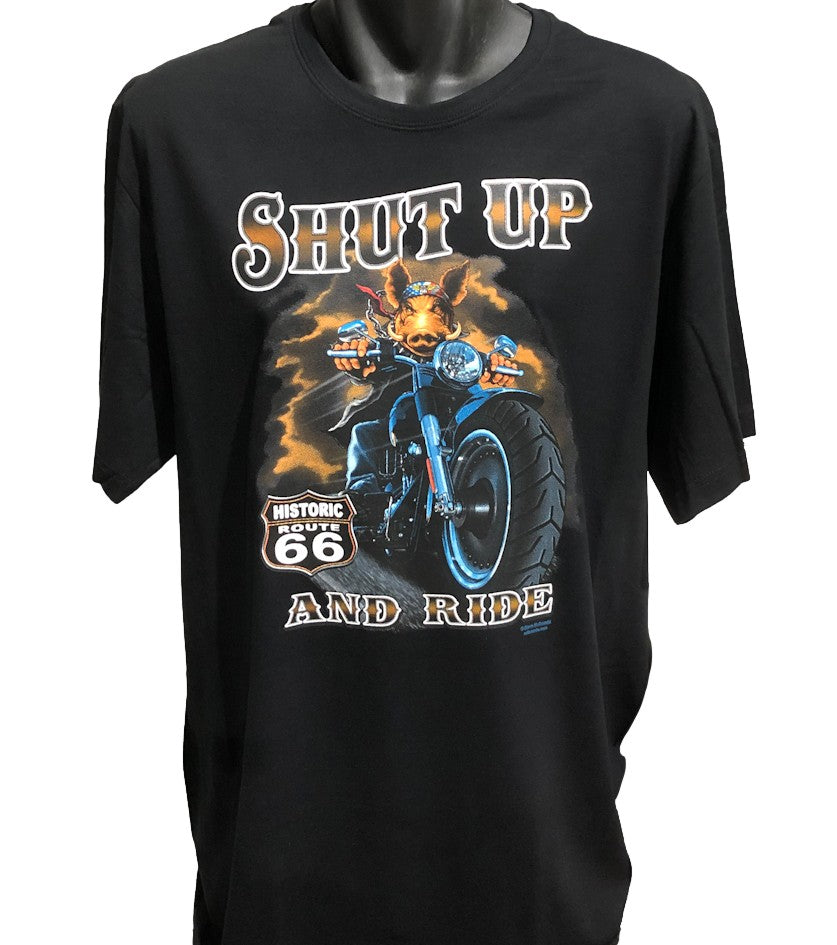 Hawg Rider Motorcycle T-Shirt (Black, Regular and Big Sizes) | BigTees ...