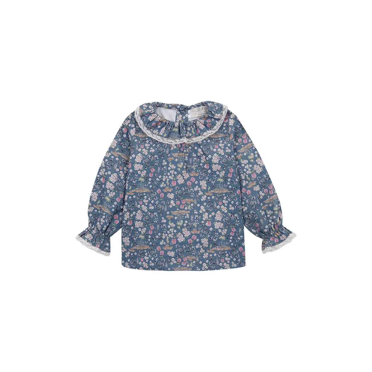 Twin & Chic Floral Blue Liberty Blouse - 18m