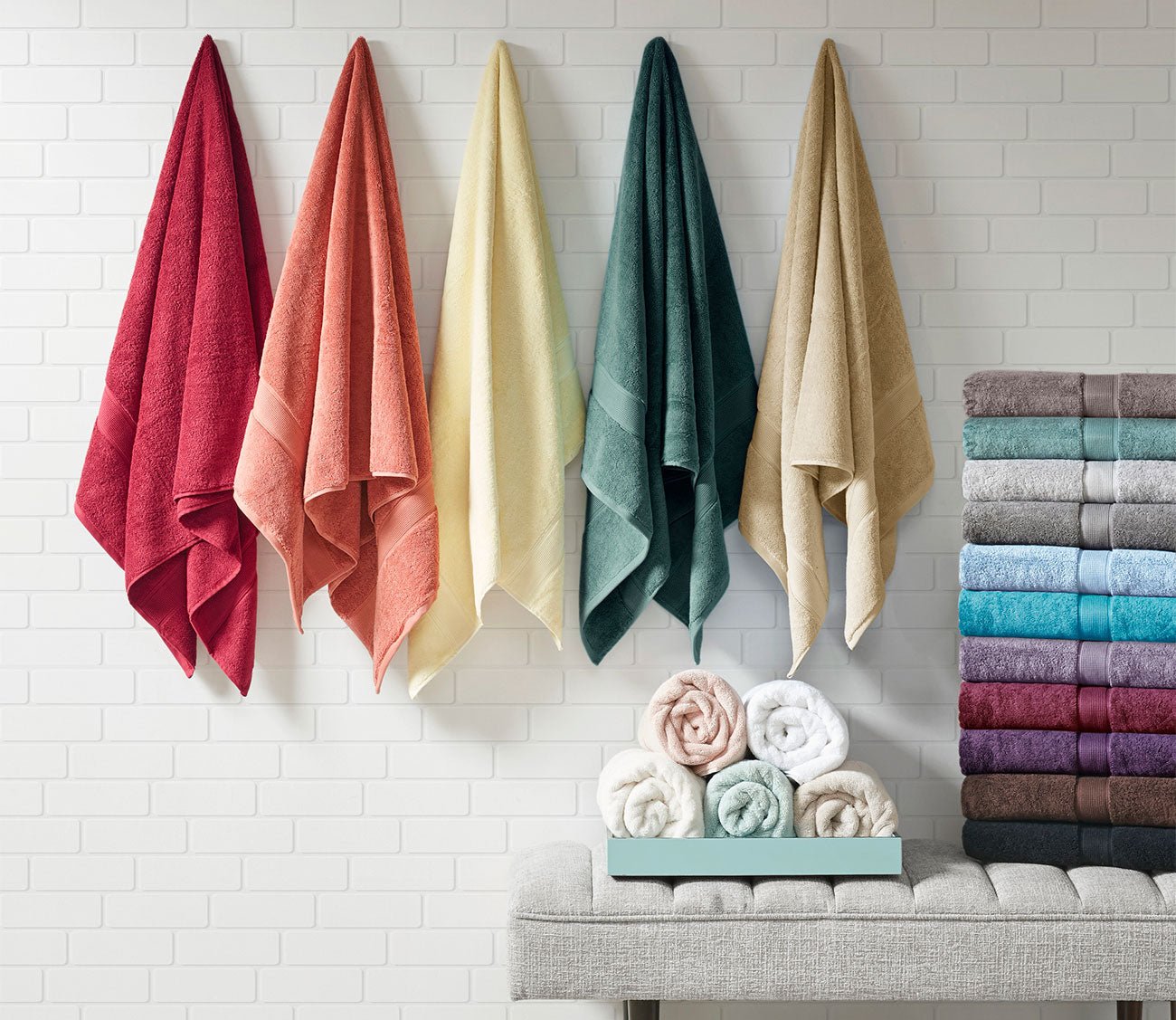 Clean Spaces Nurture Sustainable Antimicrobial Bath Towel 6 Piece Set