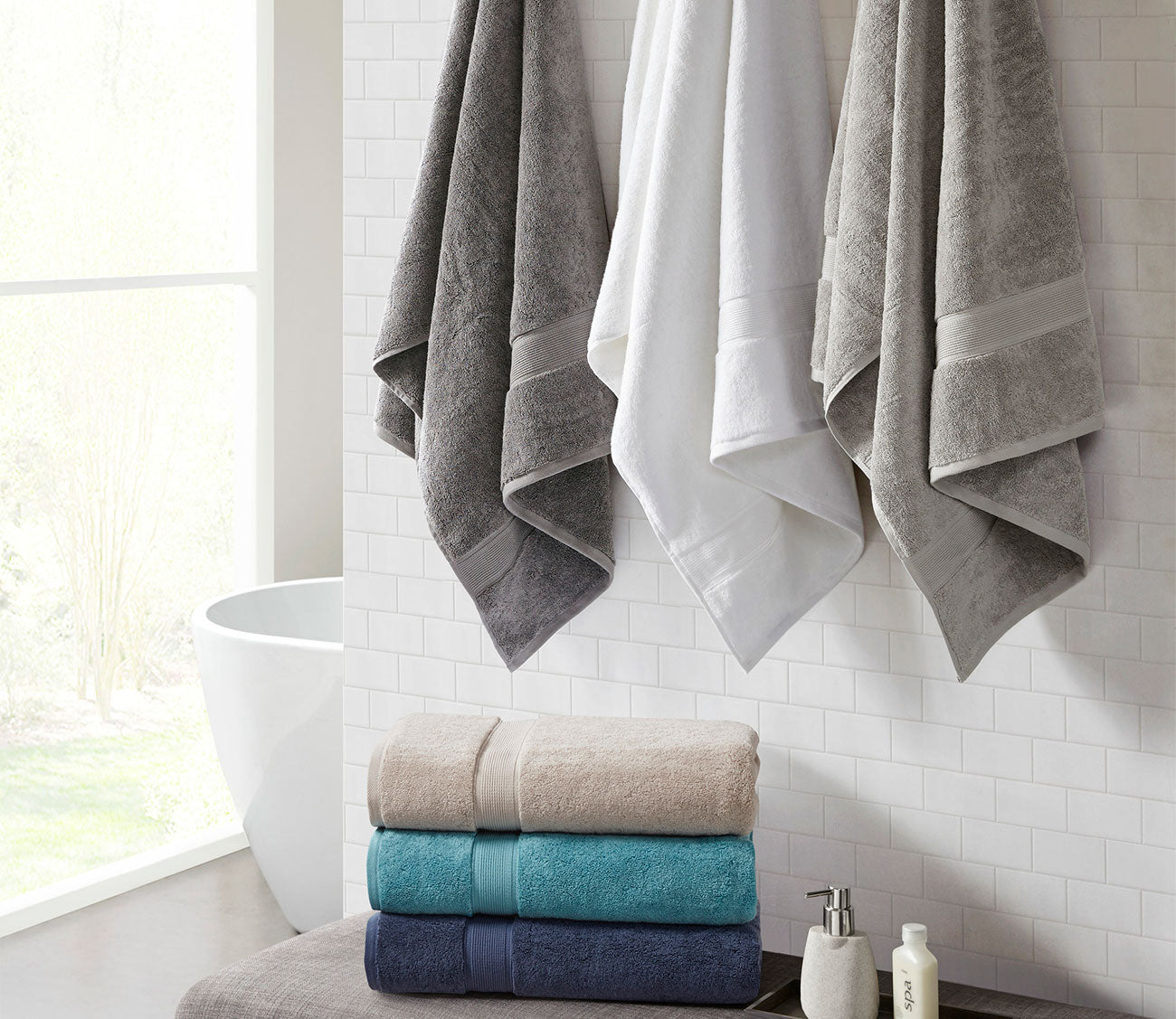 Cariloha Bamboo Bath Towel 3-Piece Set - Harbor Gray