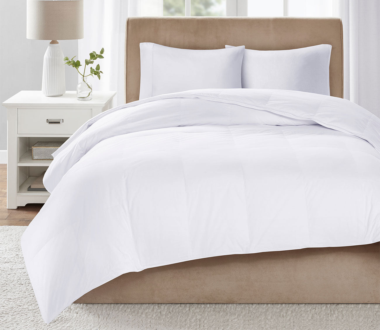 Sleep Philosophy Bed Guardian 3M Scotchgard Housse de couette imperméable  et hypoallergénique avec rabat à fermeture éclair Blanc