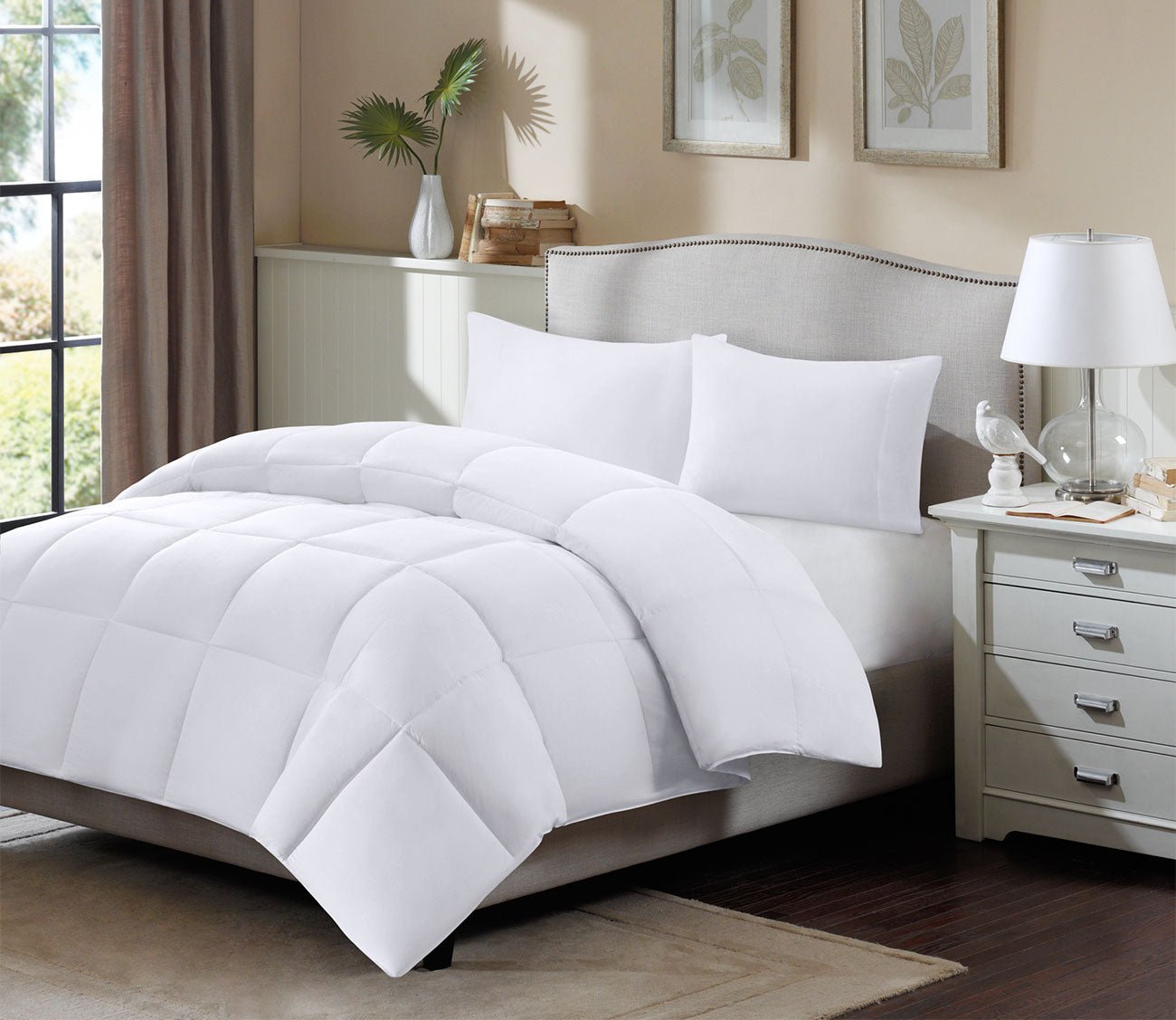 Sleep Philosophy Warmer Sateen White Down Alternative Thinsulate Comforter, King, Cotton