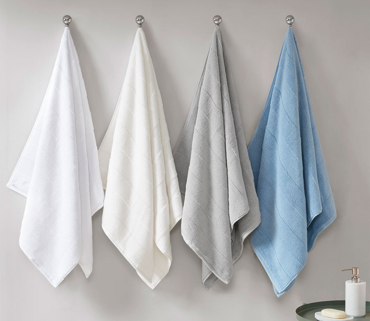 Beautyrest - Plume 100% Cotton Feather Touch Antimicrobial Towel 6 Piece Set - Ivory