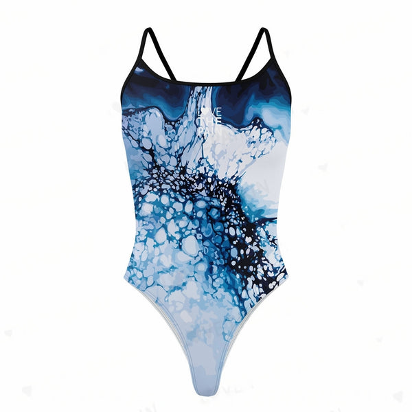 Couleurs Lagon - Love The Pain - Sexy Monokini Triathlon Pro - Tie-Dye Ocean