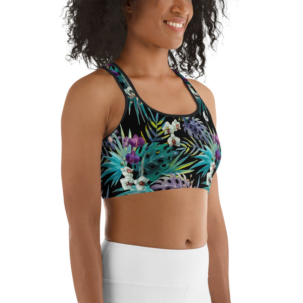 Couleurs Lagon - Brassière de Sport Couleurs Lagon NOIR FLORAL COLEOPTERES