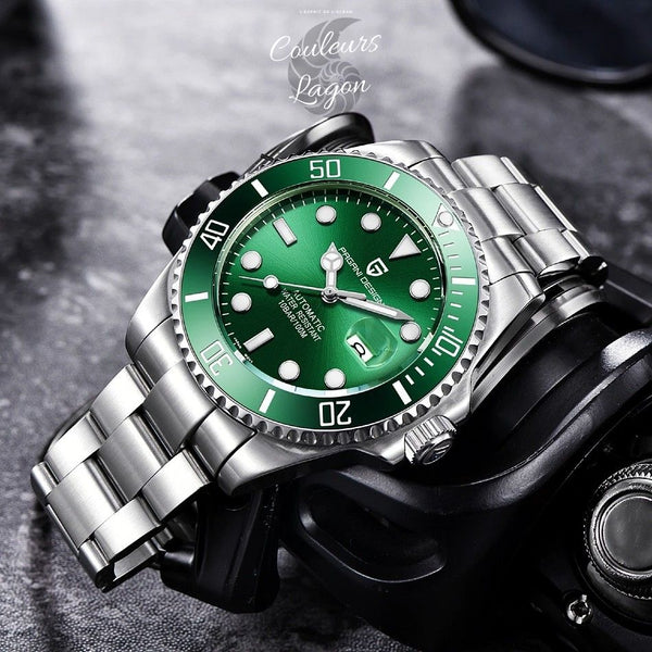 ecran vert - Montre Luxe Analogique Automatique à Quartz SUBMARINER INOX