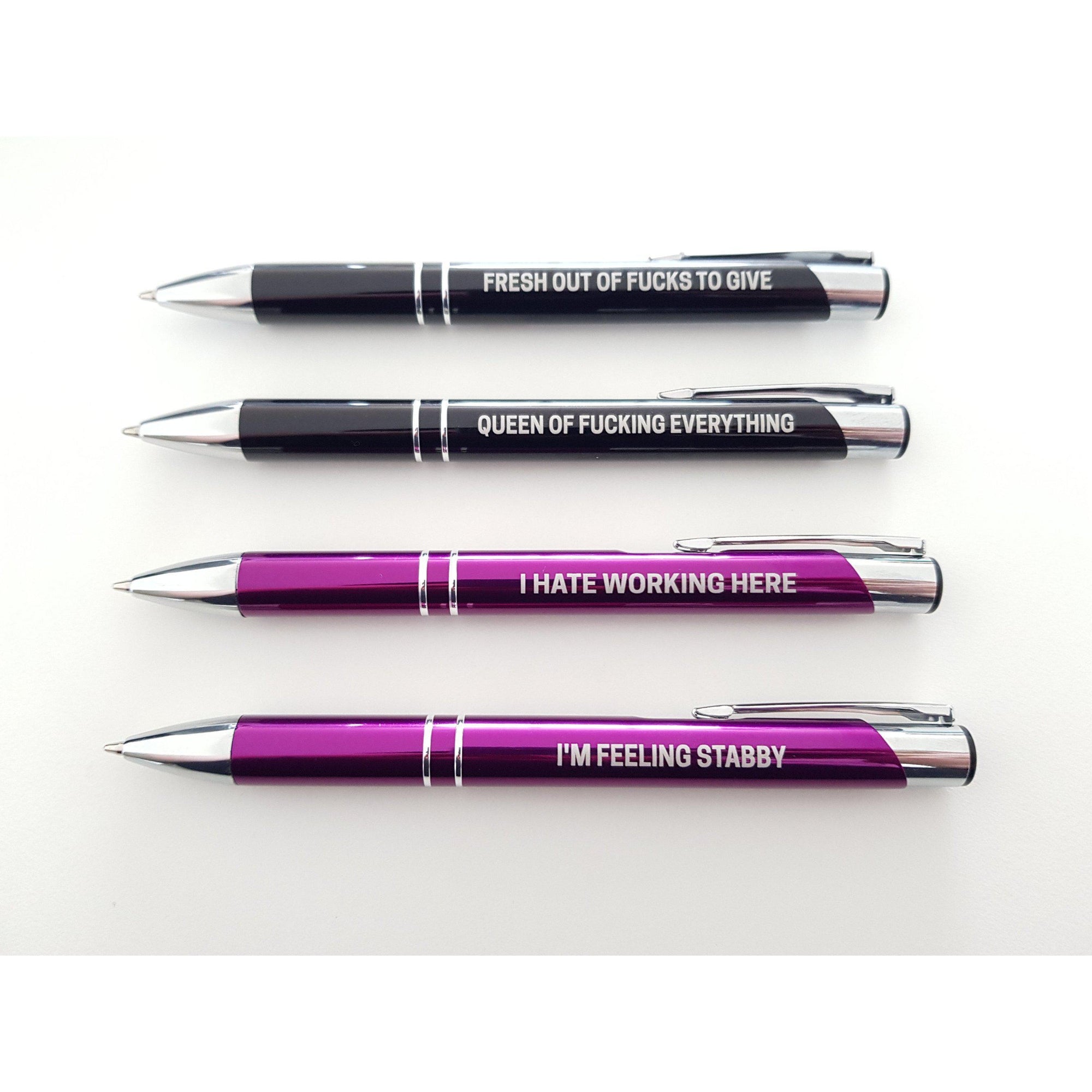 Snarky (Swear) Pen Set (11 pens) - MOQ 3 sets (minimum order